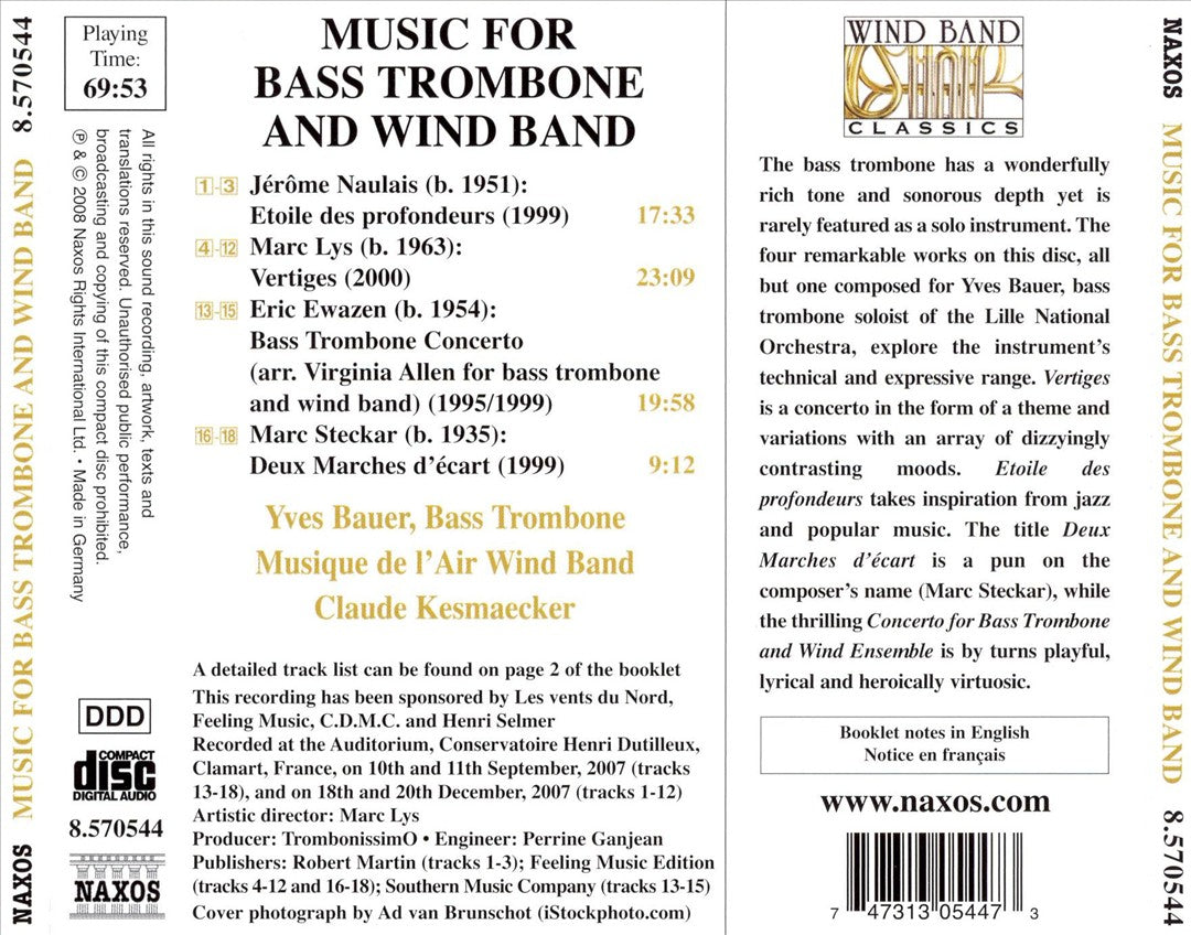 Music for Bass Trombone and Wind Band cover art