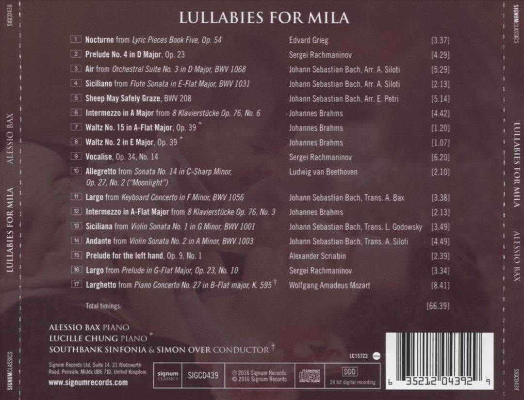 Lullabies for Mila cover art