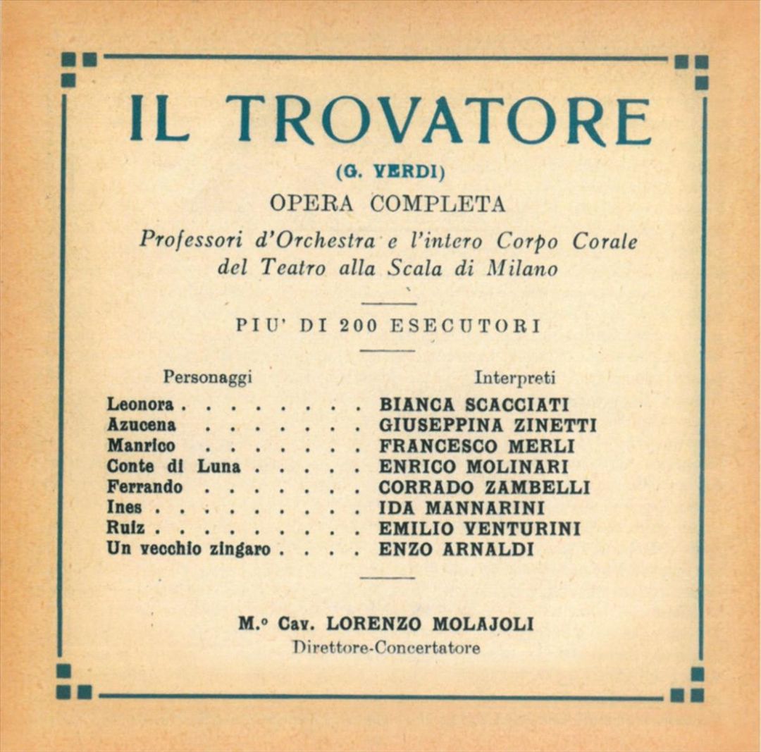 Verdi: Il Trovatore cover art
