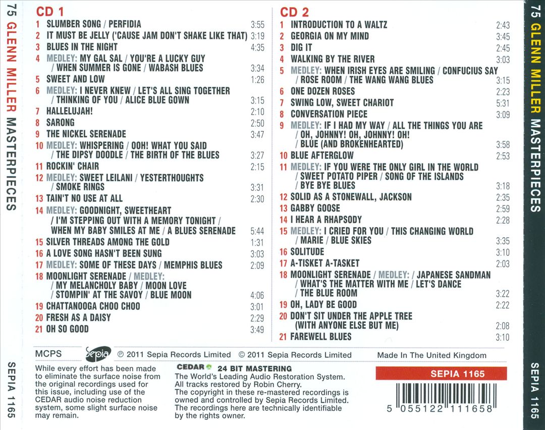 75 Glenn Miller Masterpieces (Original Radio Broadcasts) cover art