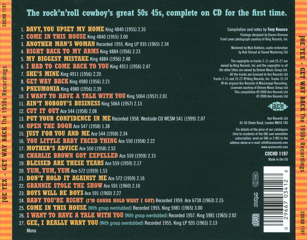 Get Way Back: The 1950s Recordings cover art