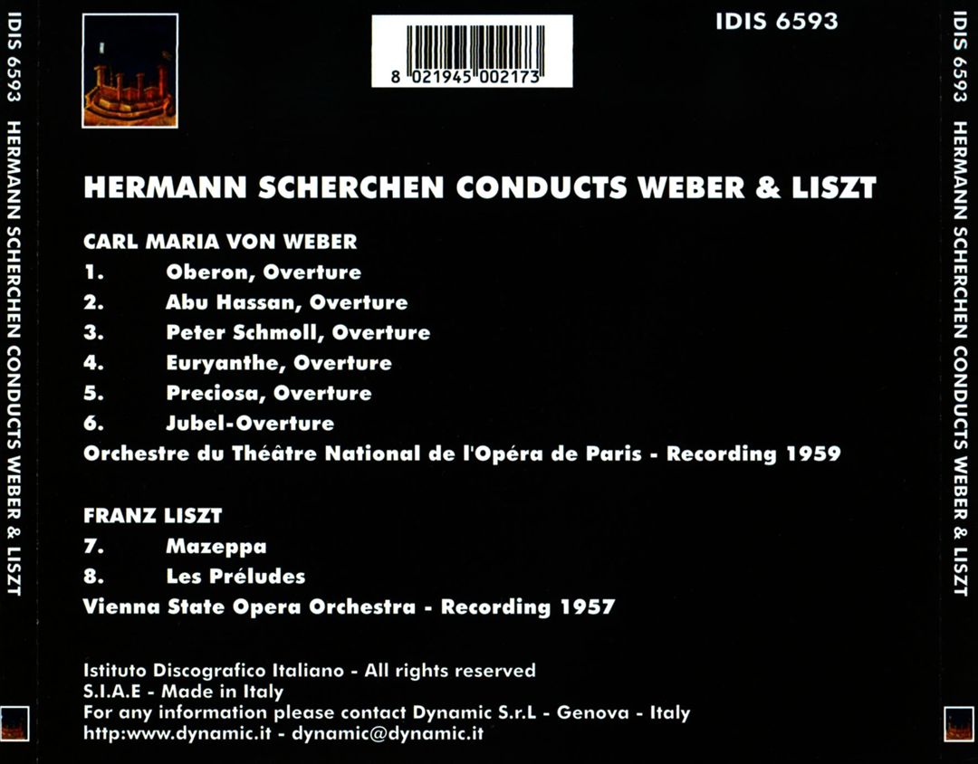 Weber: Overtures; Liszt: Mazeppa; Les Préludes cover art