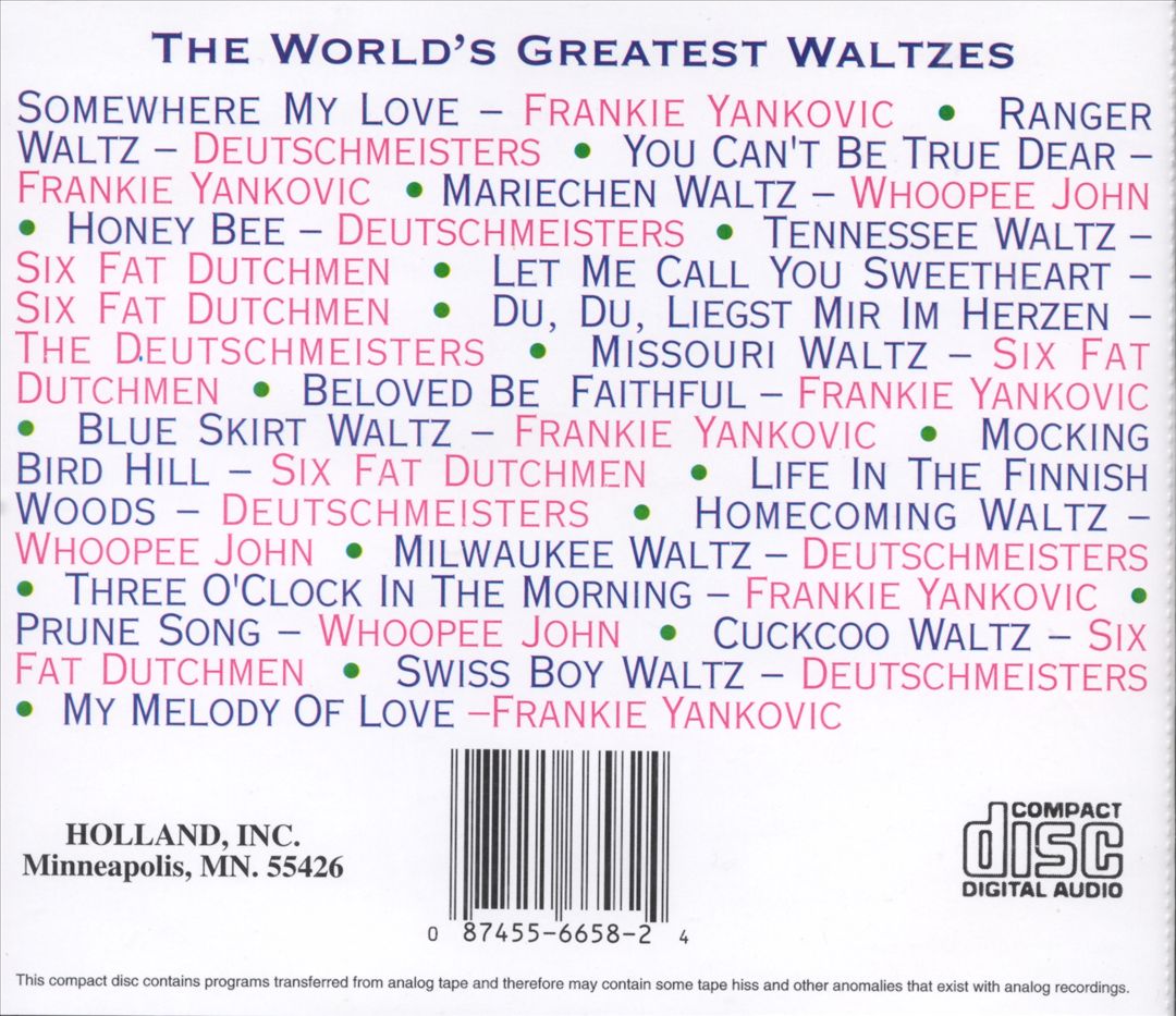 World's Greatest Waltzes, Vol. 1 cover art