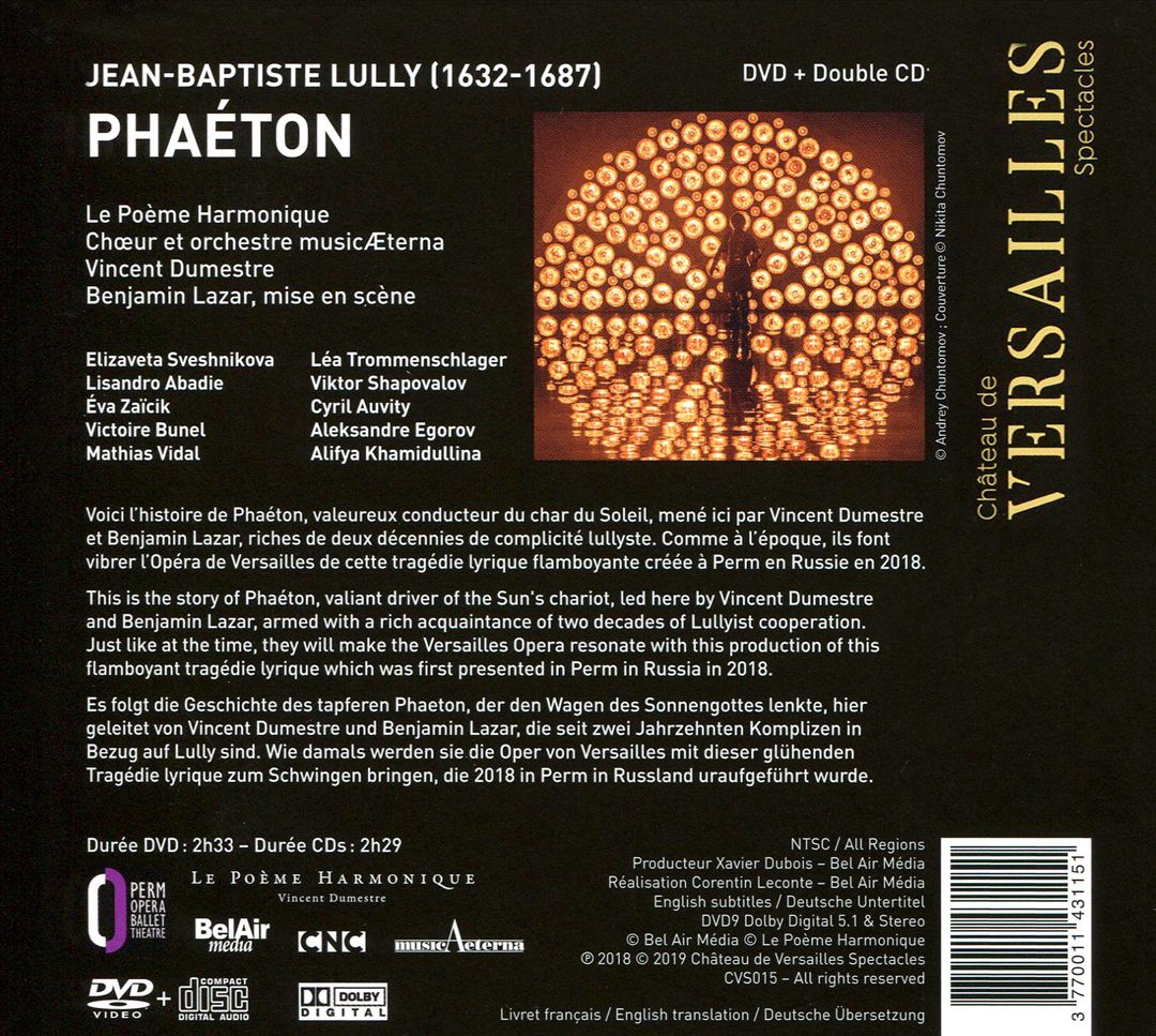 Lully: Phaéton cover art
