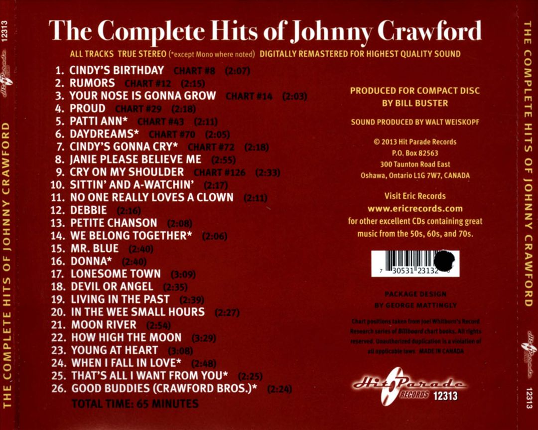 Complete Hits of Johnny Crawford cover art