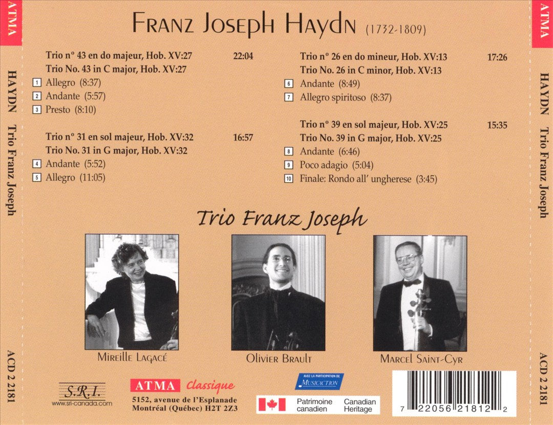 Haydn: Trios pour pianoforte, violon & violoncelle Nos. 43, 31, 26 et 39 cover art