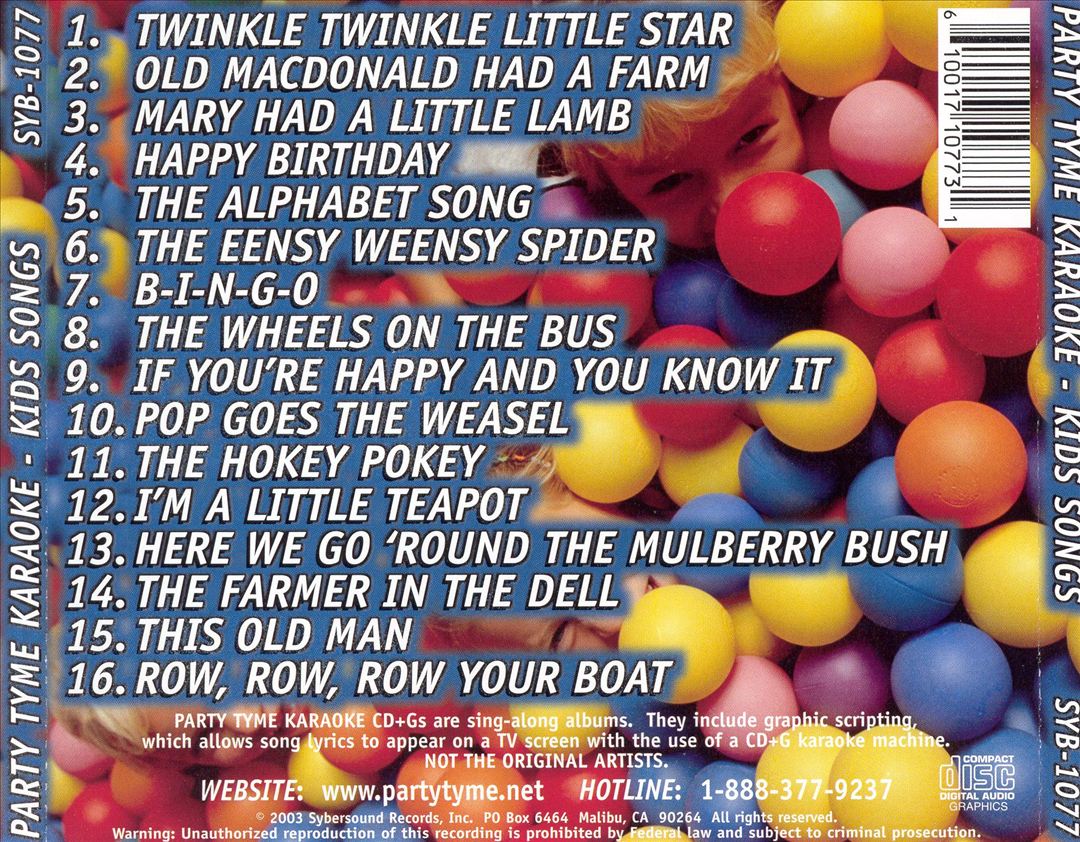 Party Tyme Karaoke: Kids Songs cover art
