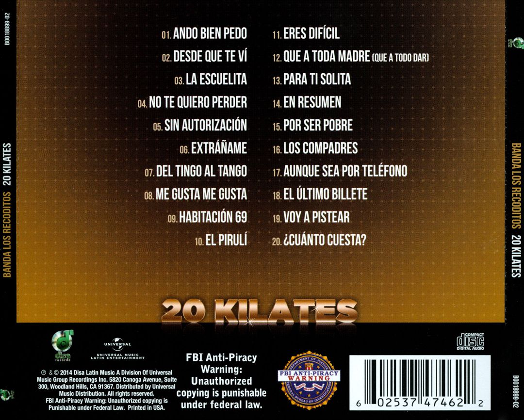 20 Kilates cover art
