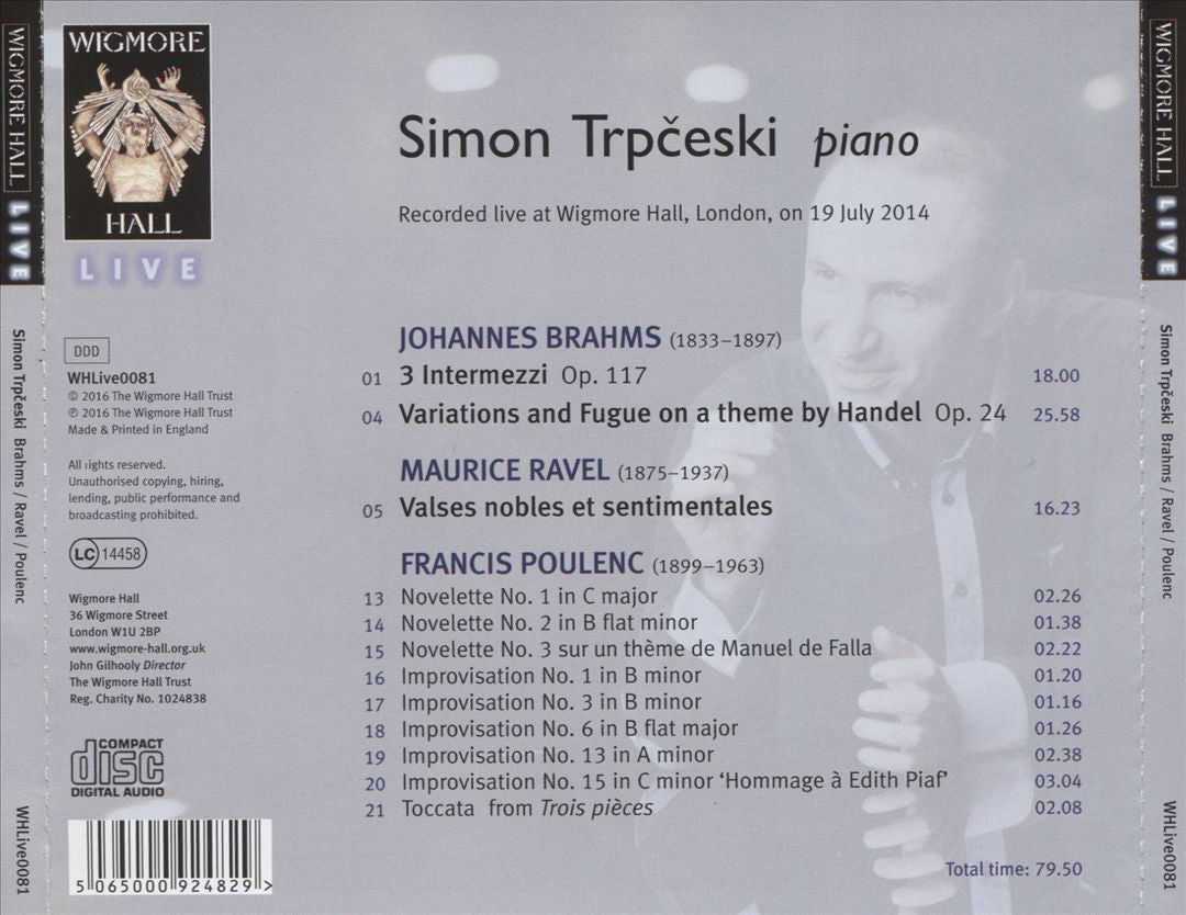 Brahms, Ravel, Poulenc cover art