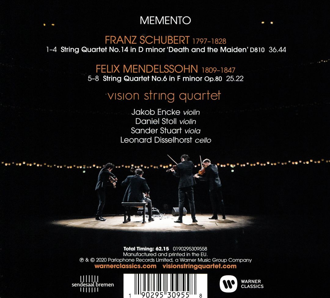 Memento: Schubert & Mendelssohn cover art
