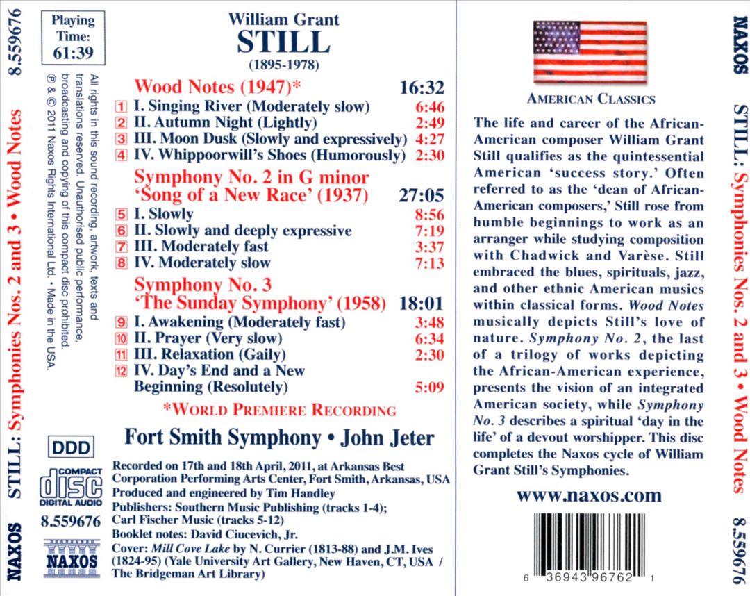 William Grant Still: Symphonies Nos. 2 & 3; Wood Notes cover art