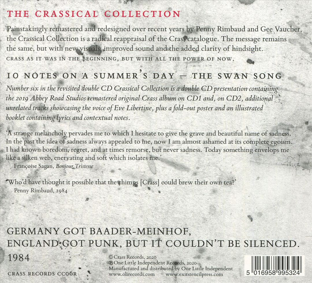 Ten Notes on a Summer's Day: The Swansong cover art