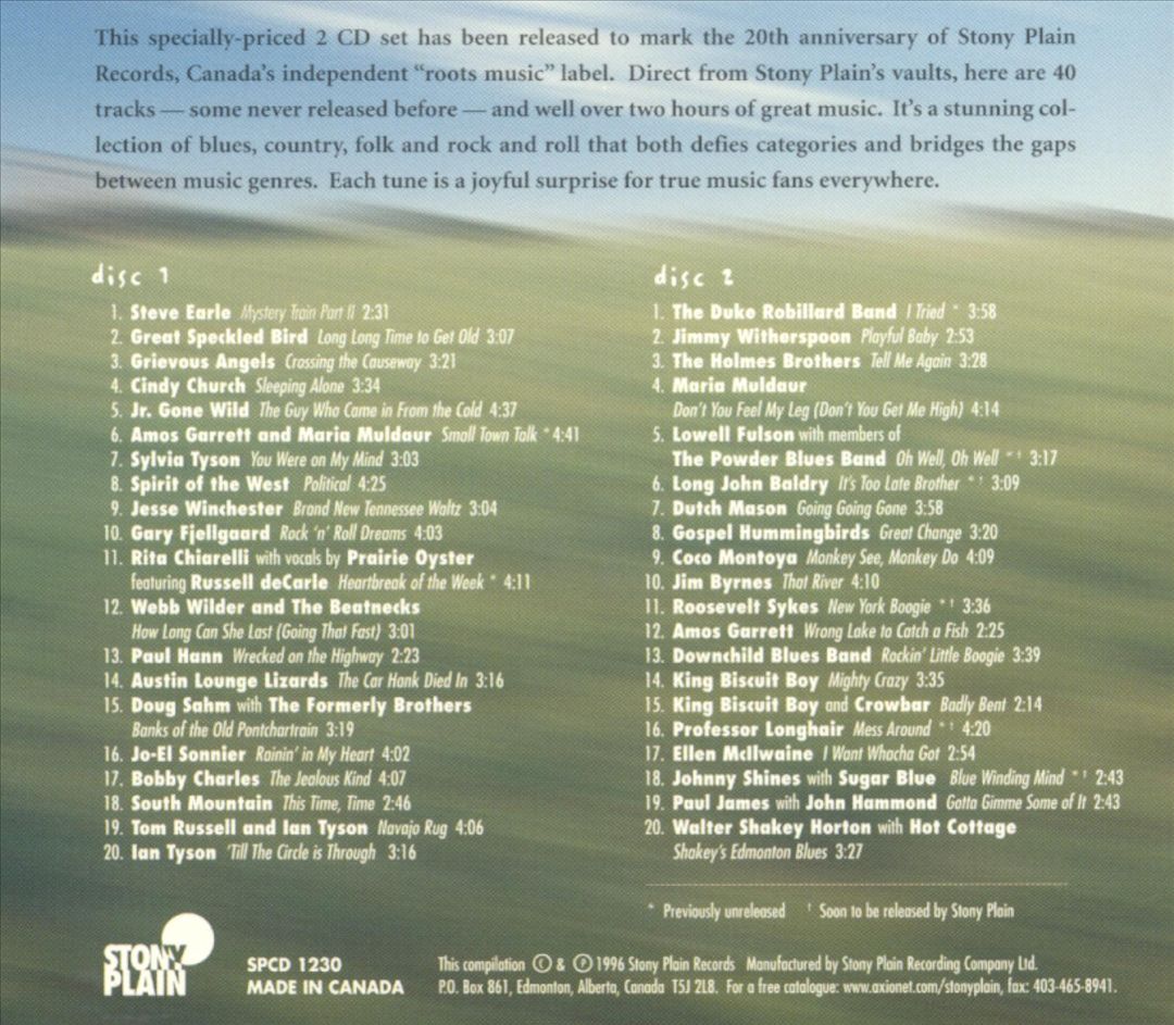 20 Years of Stony Plain cover art