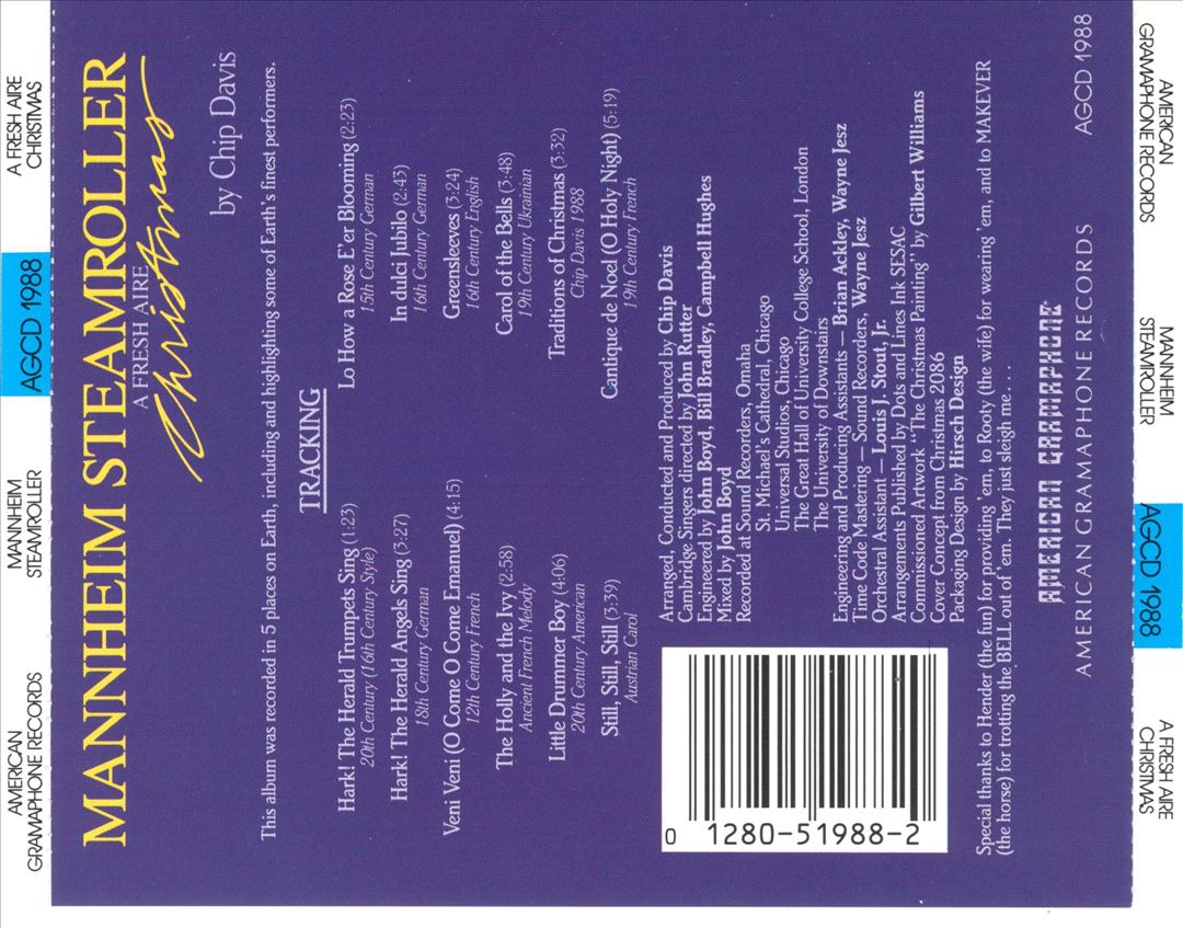 Fresh Aire Christmas 1988 cover art