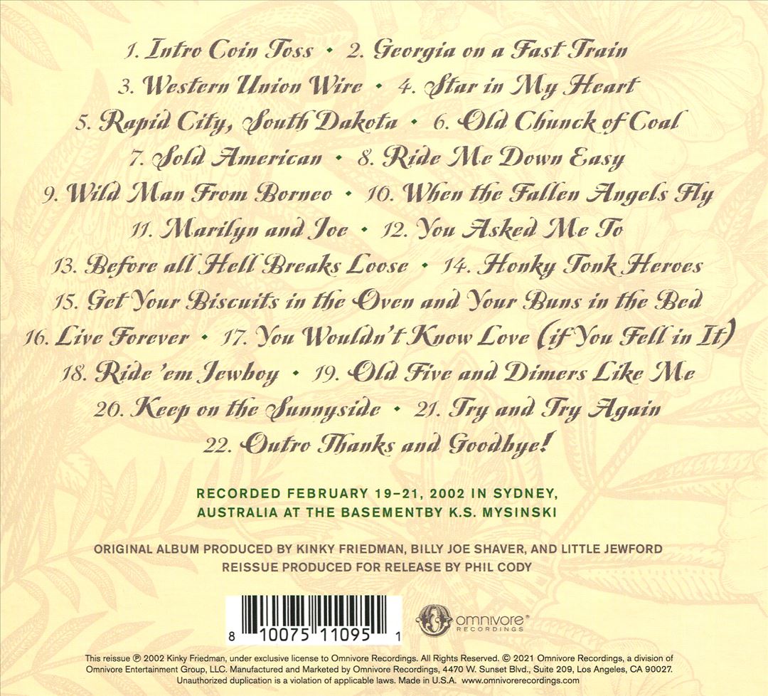 Live Down Under cover art