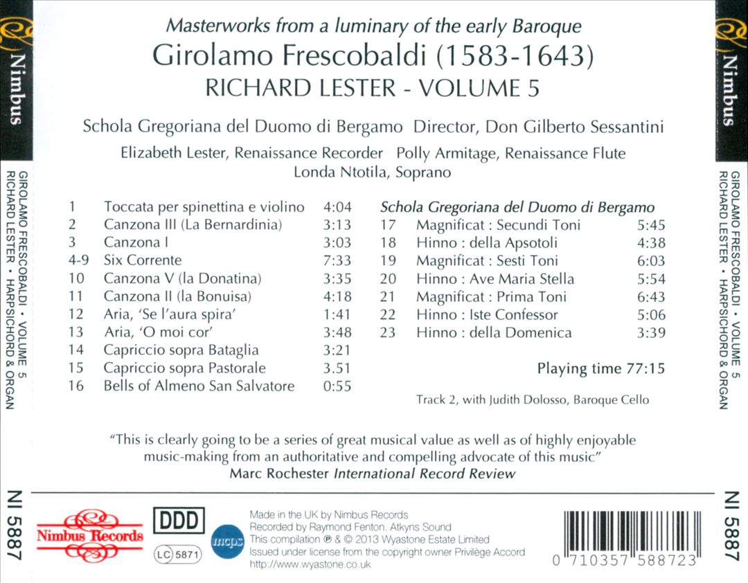 Frescobaldi, Vol. 5 cover art