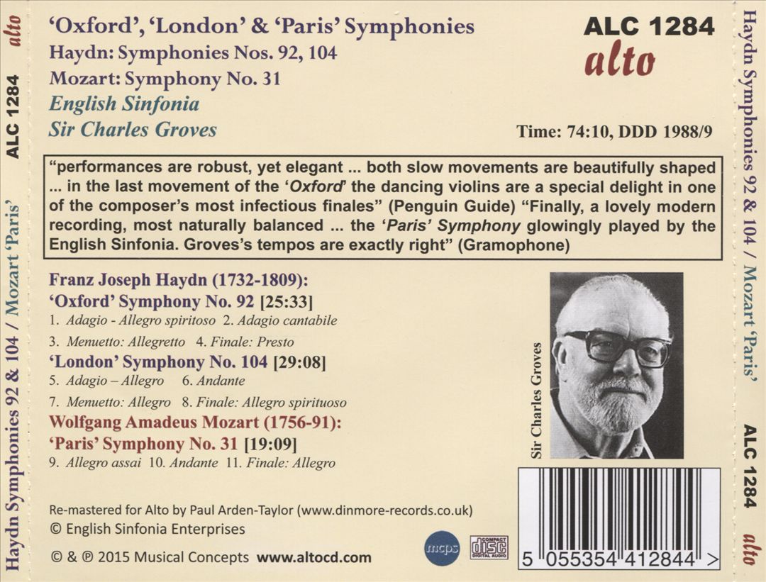 Haydn: "Oxford" & "London" Symphonies cover art
