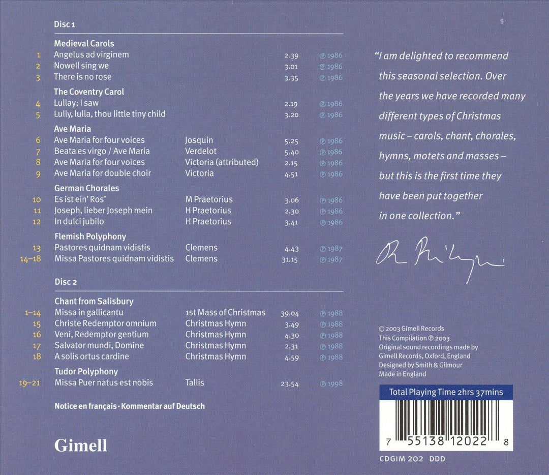Christmas with the Tallis Scholars cover art