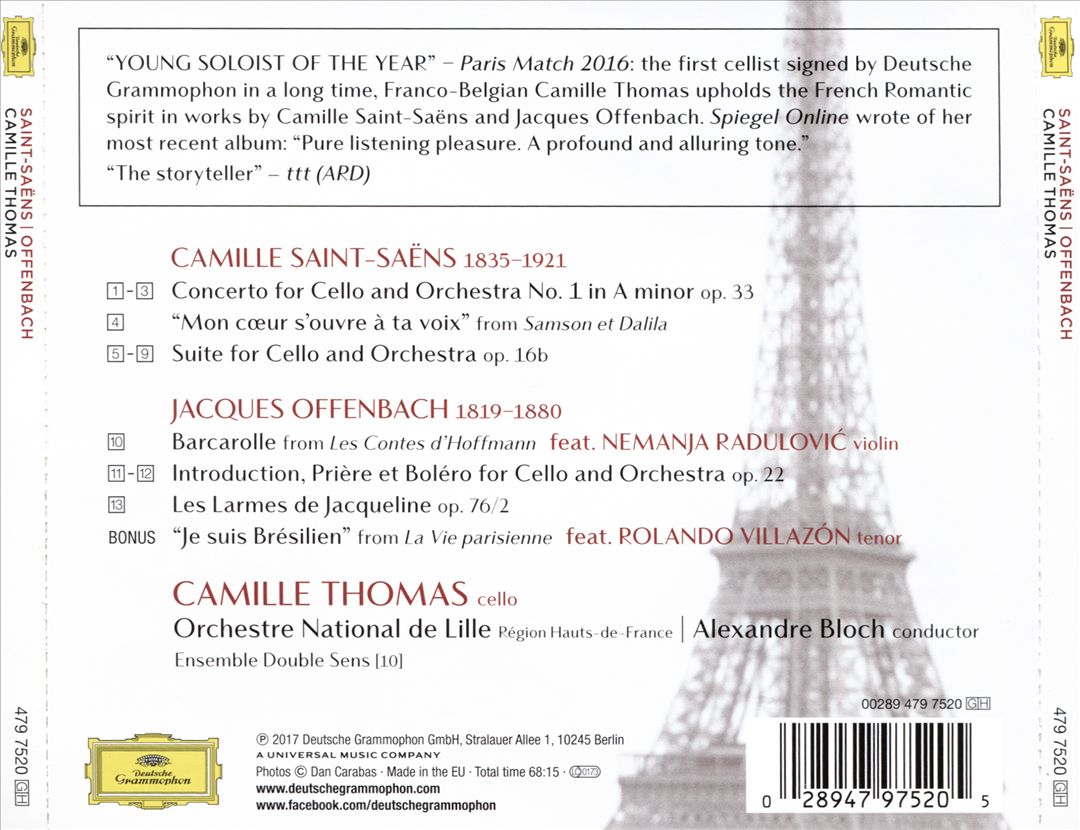 Saint-Saëns, Offenbach cover art