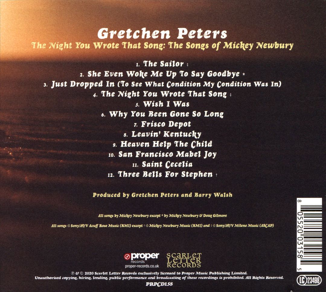 Night You Wrote That Song: The Songs of Mickey Newbury cover art