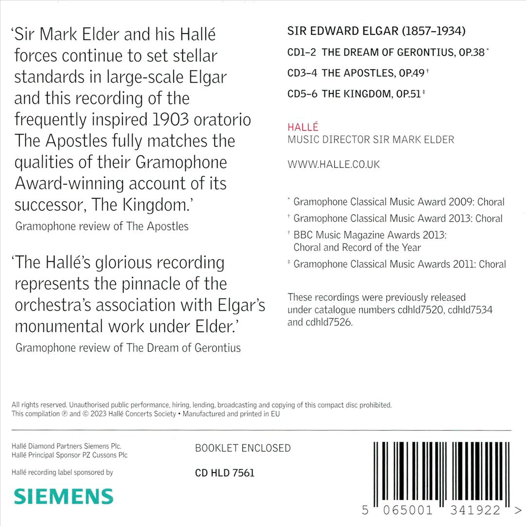 Elgar: The Dream of Gerontius; The Apostles; The Kingdom cover art