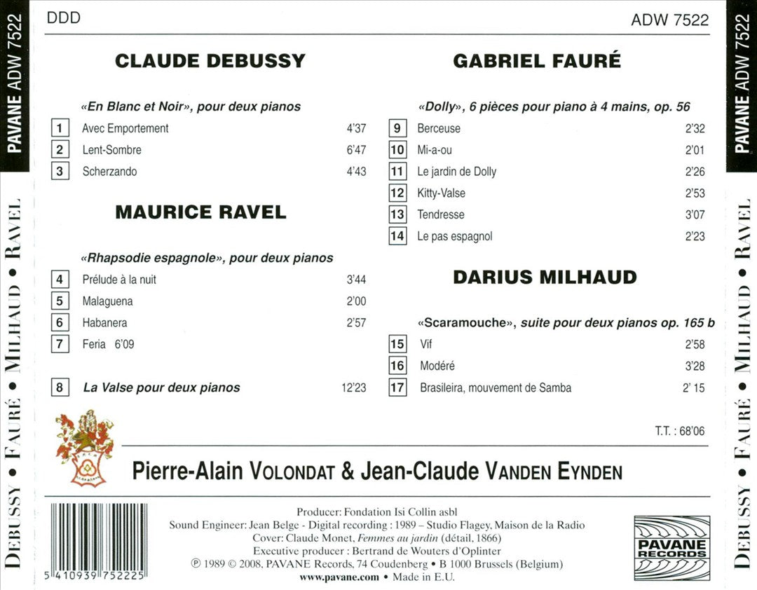 Musique Française - Deux Pianos, Quatre Mains cover art