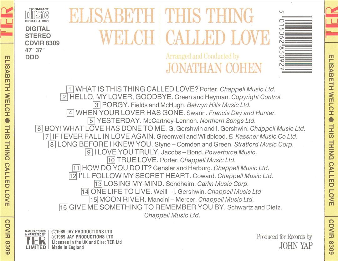 This Thing Called Love cover art