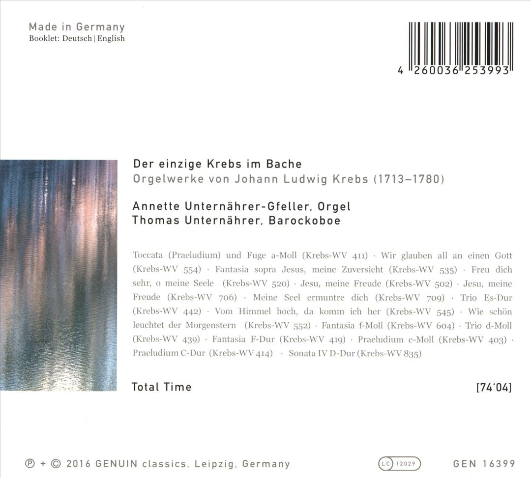 Einzige Krebs im Bache: Orgelwerke von Johann Ludwig Krebs cover art