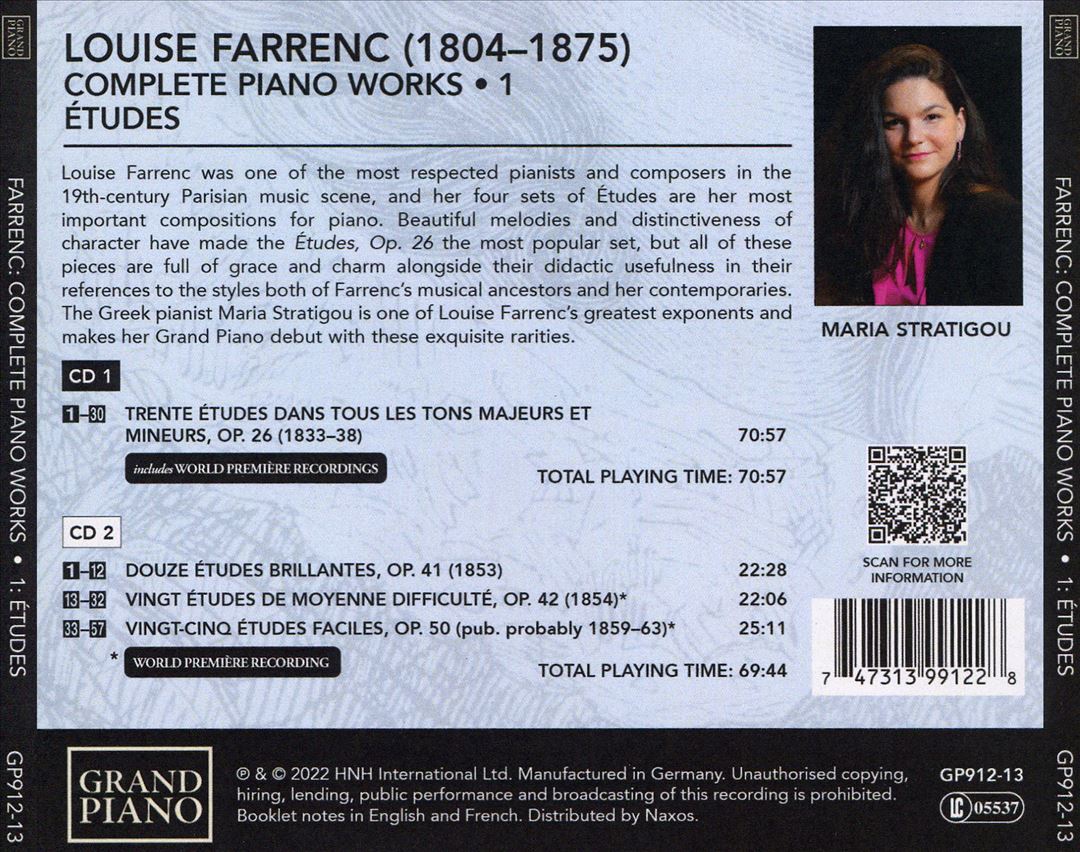 Farrenc: Complete Piano Works, Vol. 1 - Études cover art