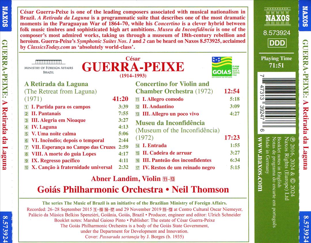 Guerra-Peixe: A Retirada da Laguna; Concertino; Museu da Inconfidência cover art