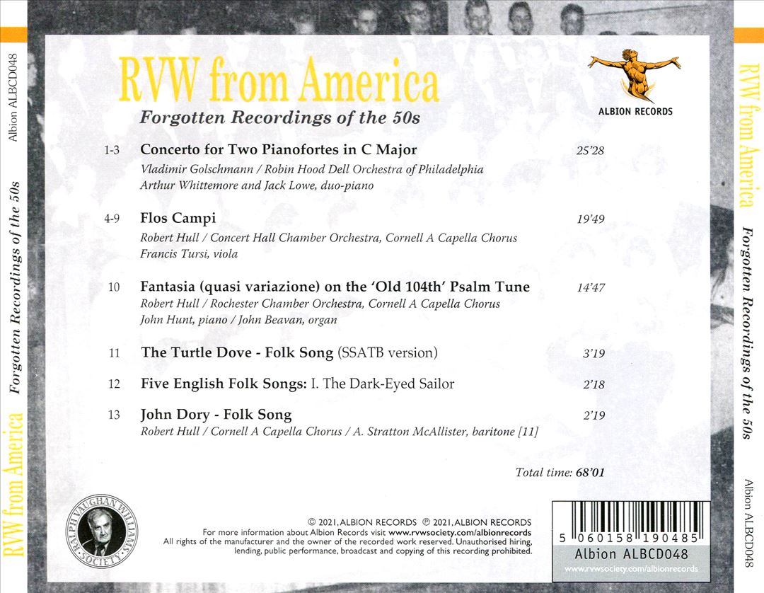 RVW from America: Forgotten Recordings of the 50s cover art