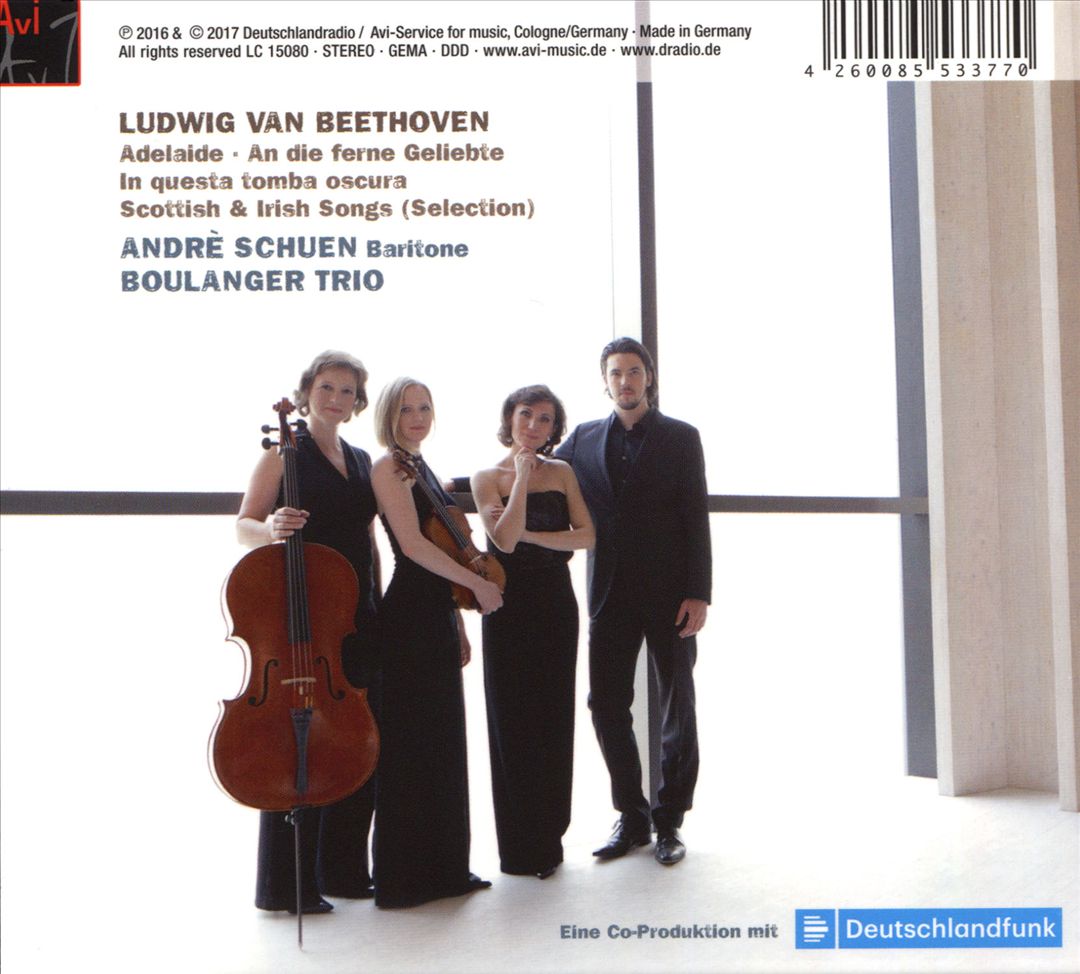 Beethoven: Irish & Scottish Songs; In questa tomba oscura; Adelaide; An die ferne Geliebte cover art