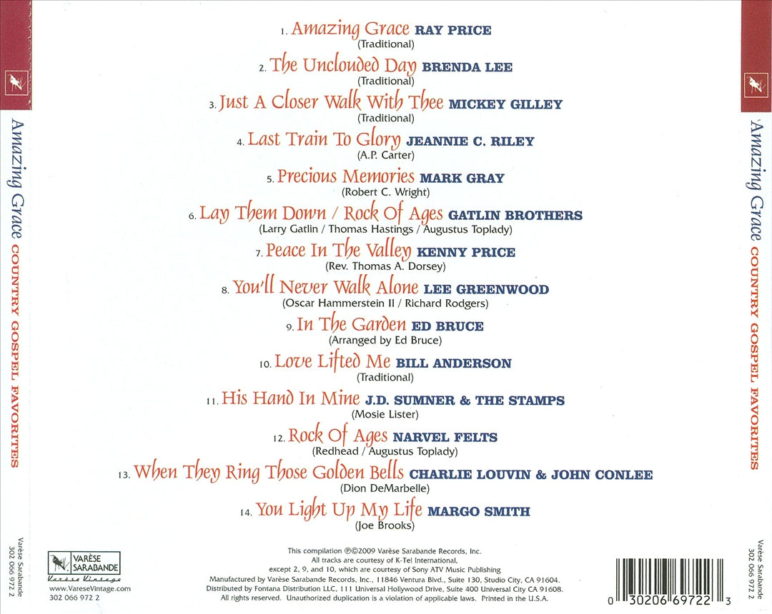 Country Gospel Favorites: Amazing Grace cover art