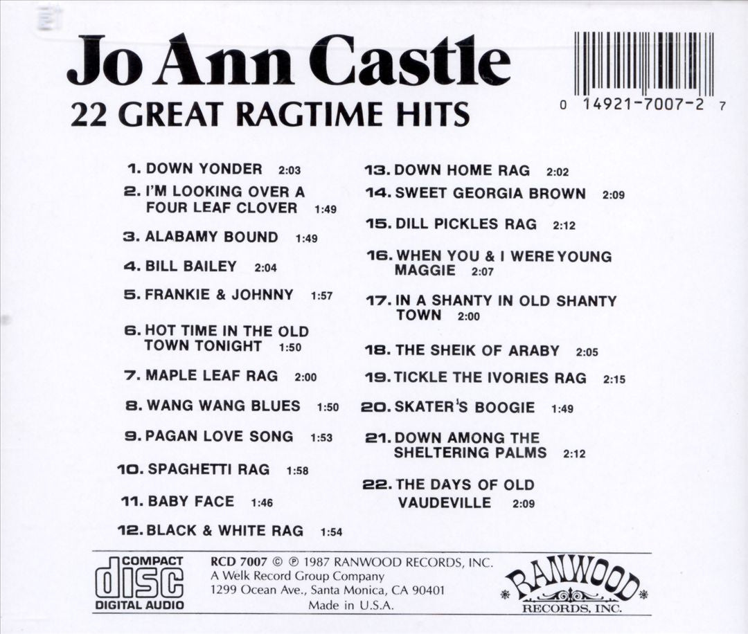 22 Great Ragtime Hits cover art