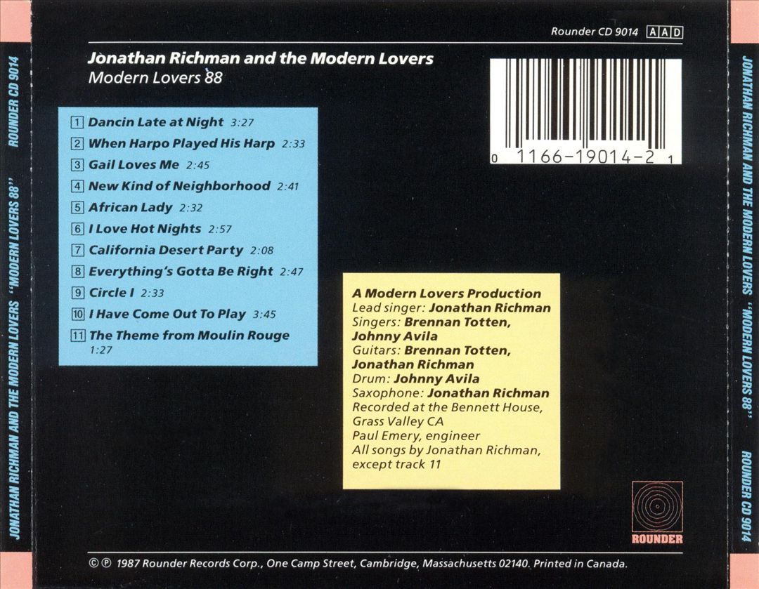 Modern Lovers '88 cover art