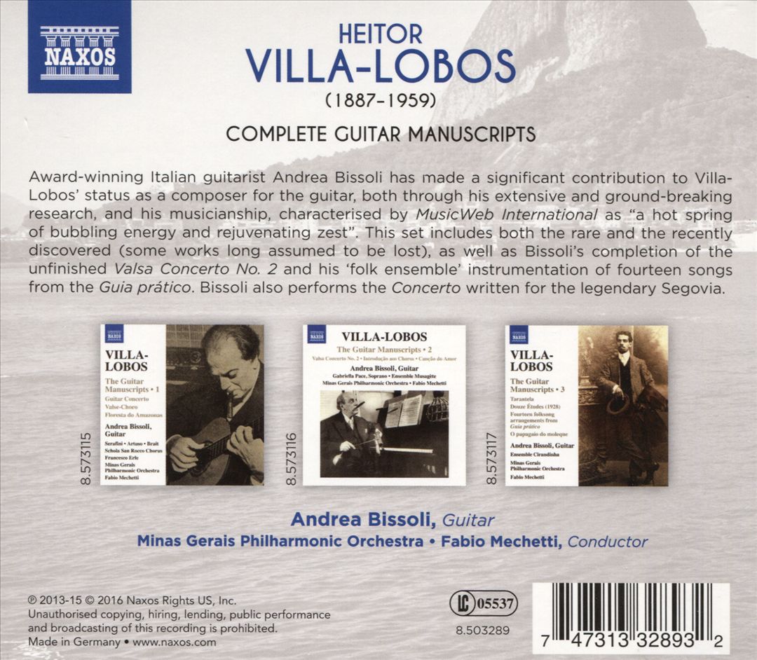 Villa-Lobos: Complete Guitar Manuscripts cover art