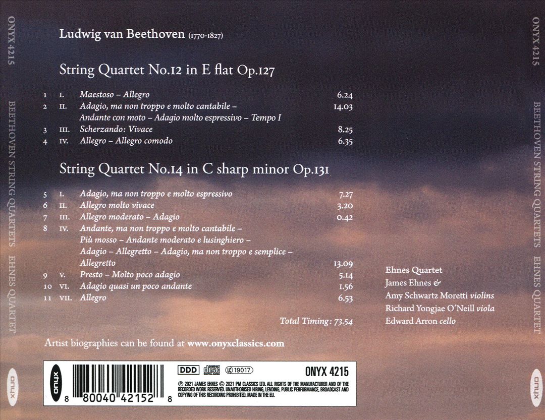 Beethoven: String Quartet No. 12 Op. 127; String Quartet No. 14 Op. 131 cover art