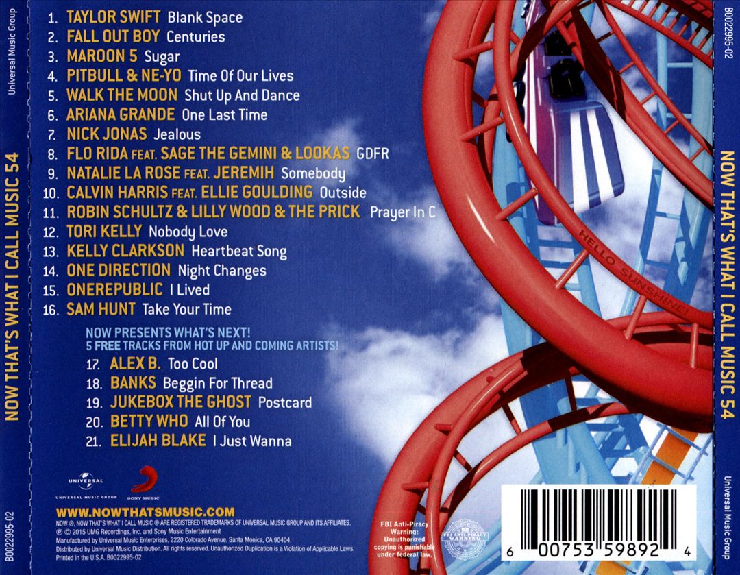 Now That's What I Call Music! 54 cover art