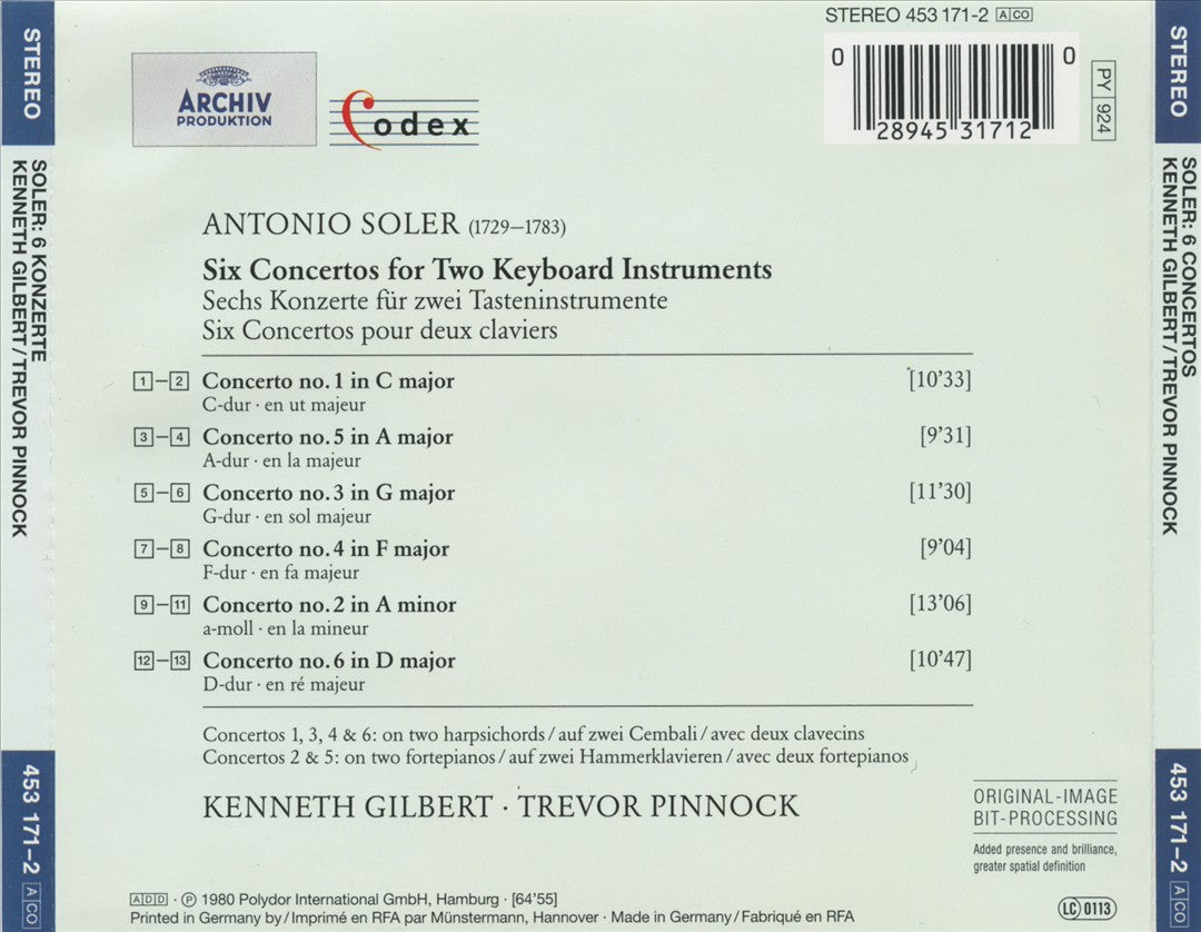 Antonio Soler: 6 Concertos cover art