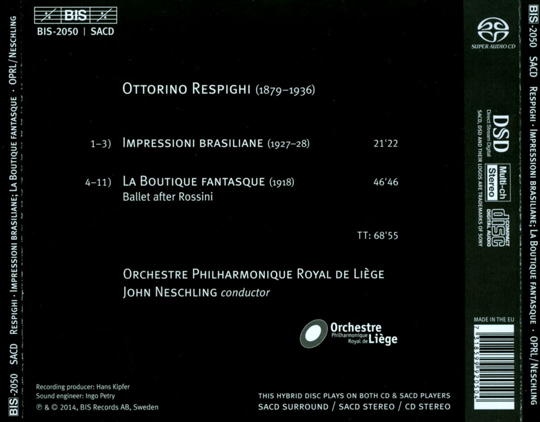 Respighi: Impressioni brasilianne; La Boutique fantasque cover art
