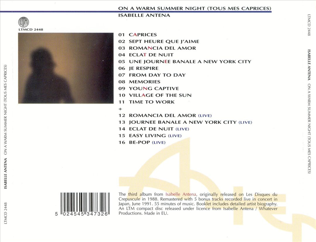 On a Warm Summer Night (Tous Mes Caprices) cover art