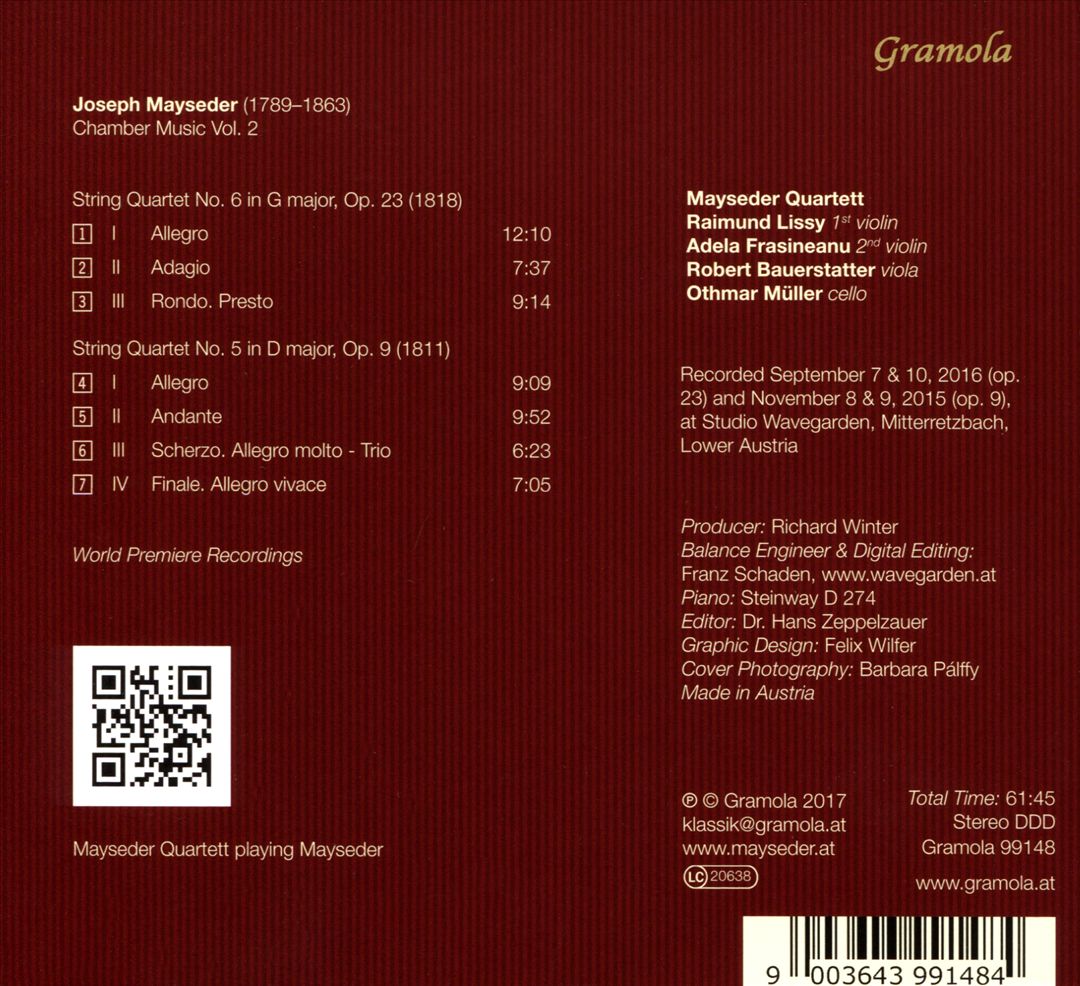 Joseph Mayseder: Kammermusik, Vol. 2 cover art