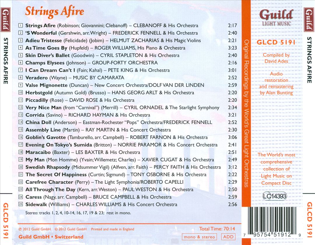 Golden Age of Light Music: Strings Afire cover art