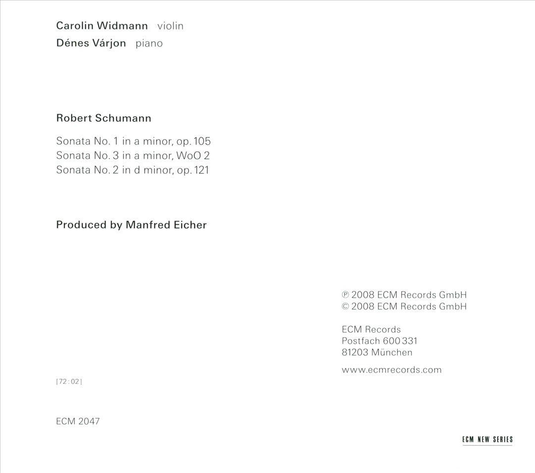 Schumann: The Violin Sonatas cover art