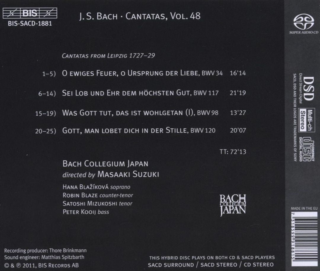 Bach: Cantatas, Vol. 48 cover art