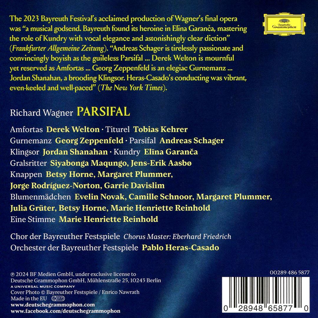 Wagner: Parsifal cover art