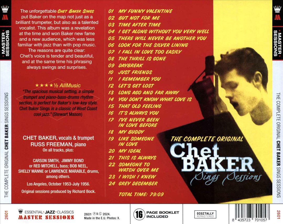 Complete Original Chet Baker Sings Sessions cover art