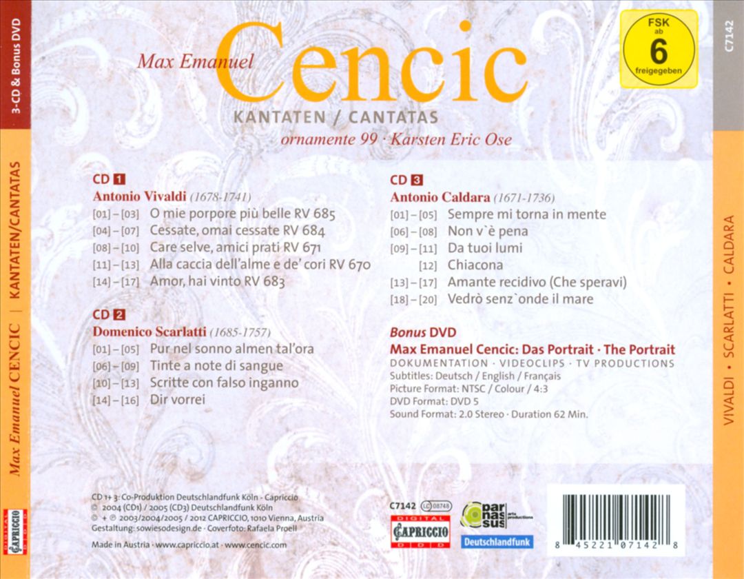 Vivaldi, Scarlatti, Caldara: Cantatas cover art