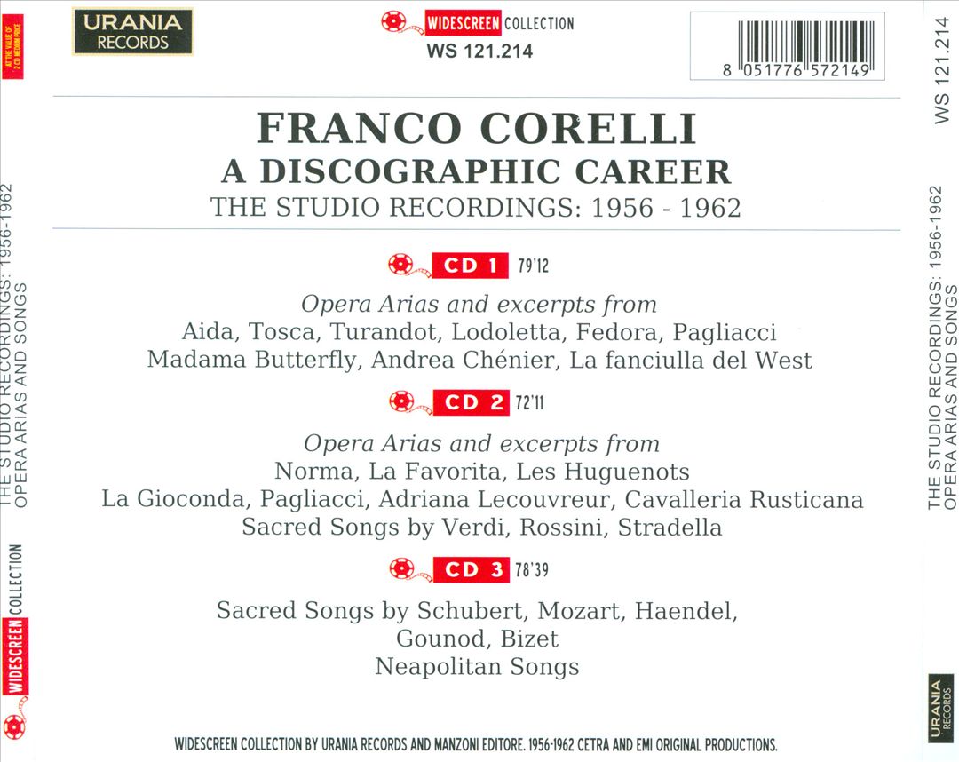 Franco Corelli: A Discographic Career cover art