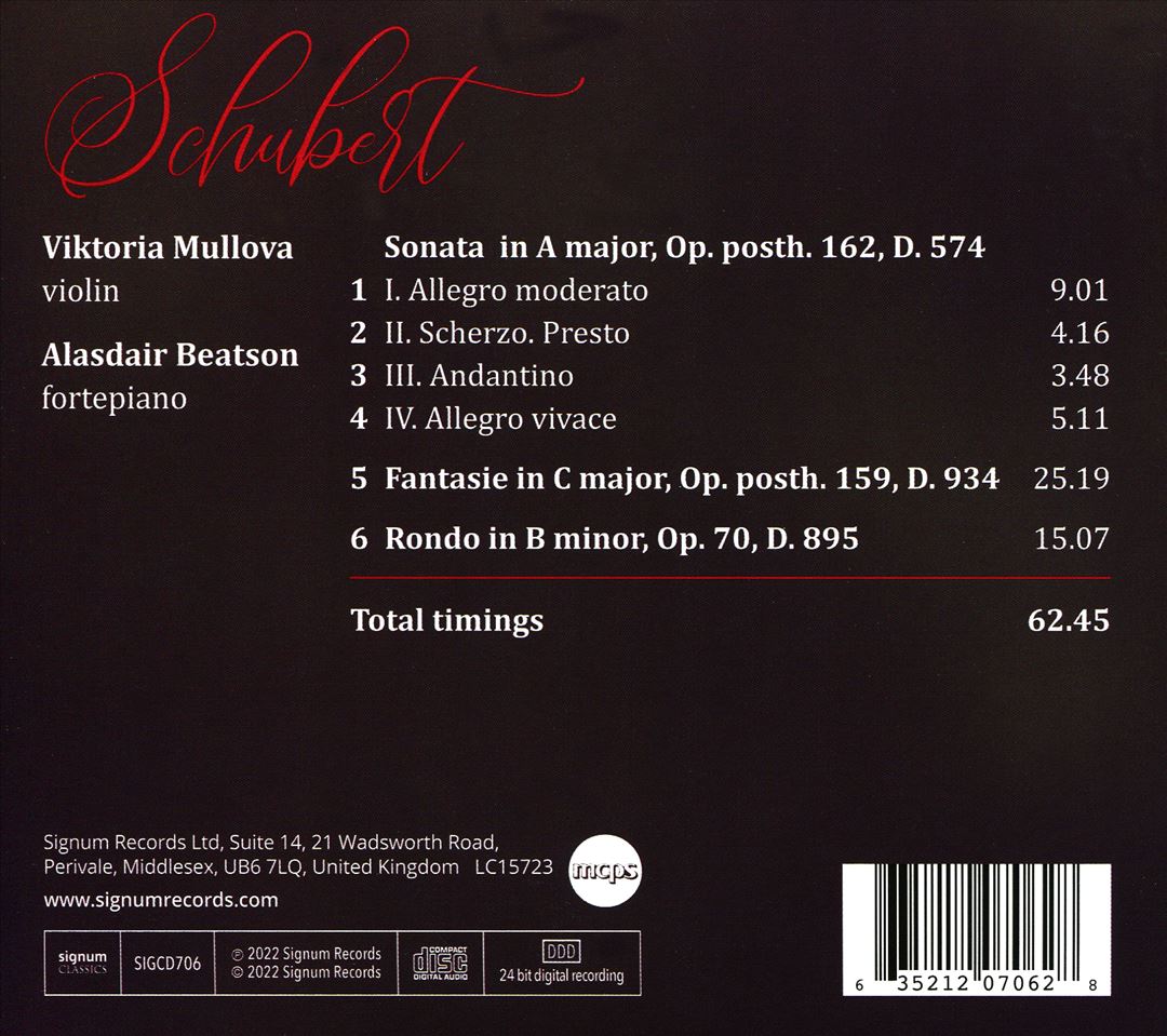 Schubert cover art